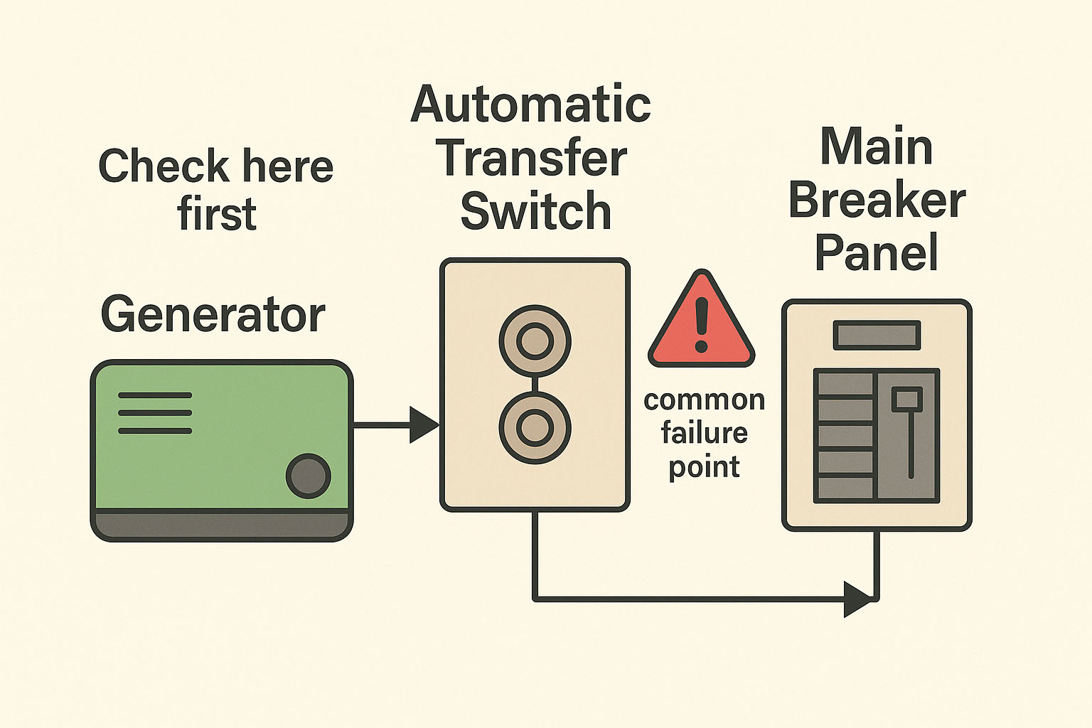 RV generator no power transfer switch diagram