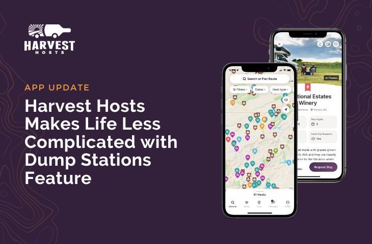 Harvest Hosts dump station locator App