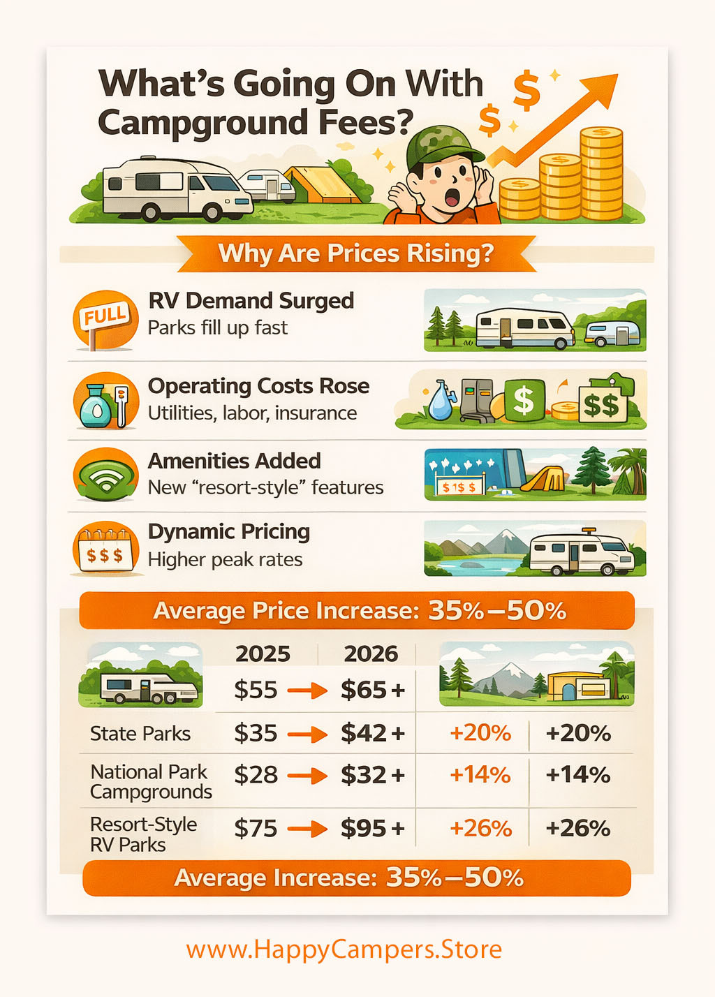Why Campground Fees Are Rising Infographic